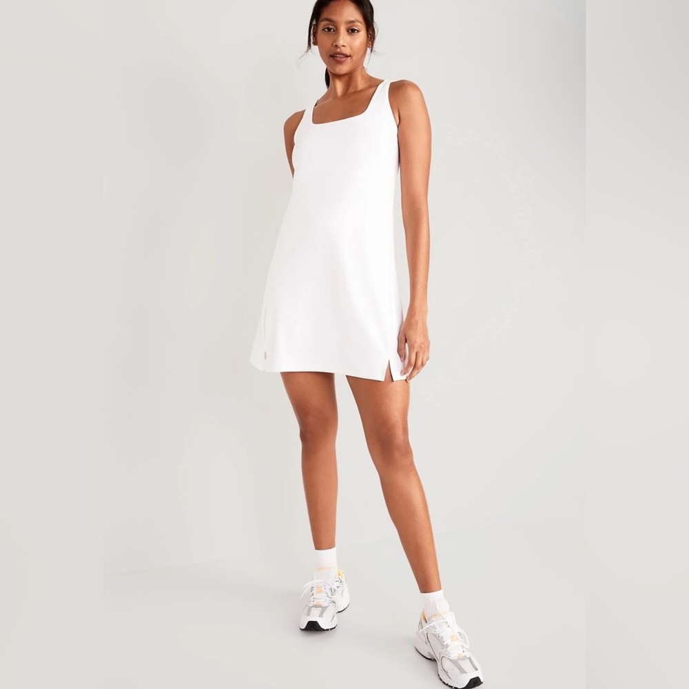 Square-Neck Athletic Tennis Dress
